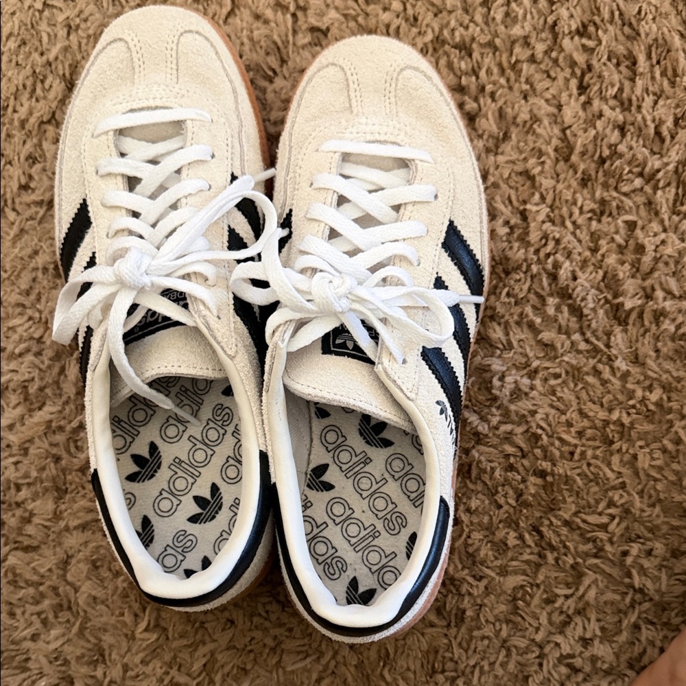 Adidas Off-White and Black Casual Sneakers